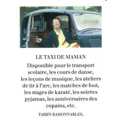 Carte humour de Cath Tate - Le Taxi de Maman... - 10.5x15 cm