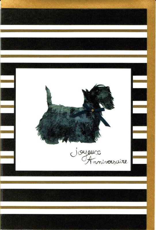 Carte Very Chic Joyeux Anniversaire Avec Noeud Papillon 12x17 Cm Planete Images Com