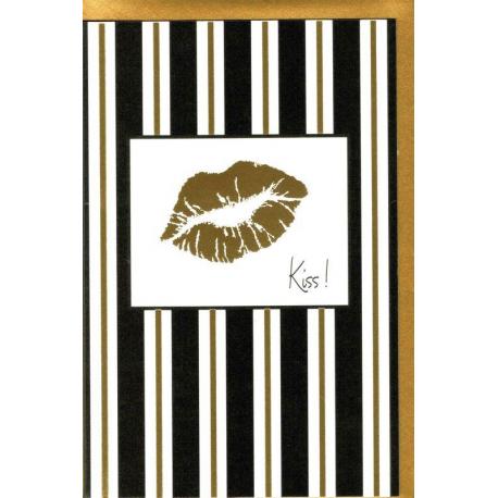 Carte Very Chic - Kiss - 12x17 cm