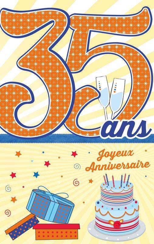 Carte âge 25 ans Joyeux anniversaire - Un quart de siècle - 11.5x18 cm 