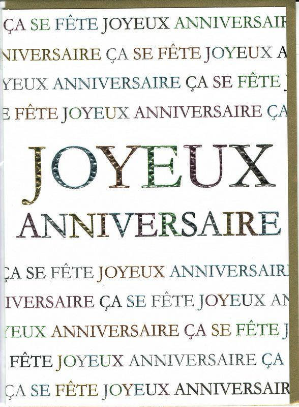 Carte Double Sparkle Joyeux Anniversaire Ca Se Fete 12x17 Cm Planete Images Com