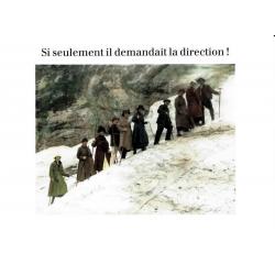 Carte humour de Cath Tate - Si seulement il demandait la direction ! - 10.5x15 cm