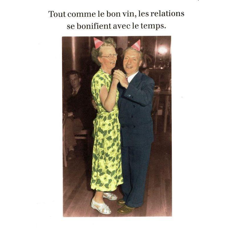 Carte Humour De Cath Tate Les Relations Se Bonifient Avec Le Temps 10 5x15 Cm Planete Images Com