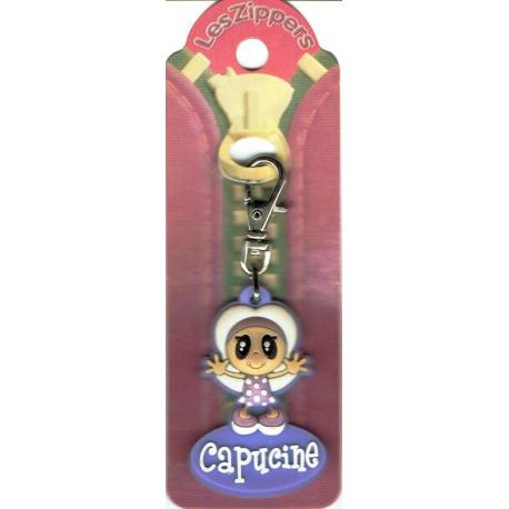 Porte-clés Zipper prénom CAPUCINE - 6.5x 3 cm env