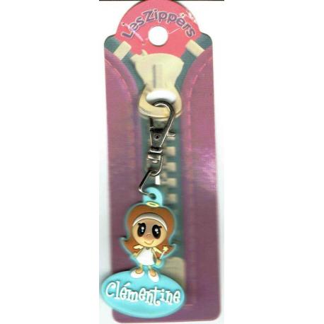 Porte-clés Zipper prénom CLEMENTINE - 6.5x 3 cm env