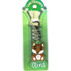 Porte-clés Zipper prénom OLIVIA - 6.5x 3 cm env