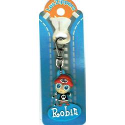 Porte-clés Zipper prénom ROBIN - 6.5x 3 cm env