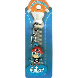 Porte-clés Zipper prénom VICTOR - 6.5x 3 cm env