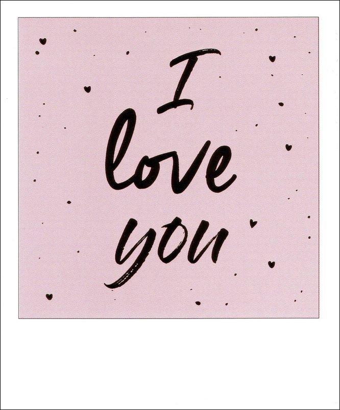 Carte Citation I Love You Polaroid Colorchic 10x12 Cm Planete Images Com