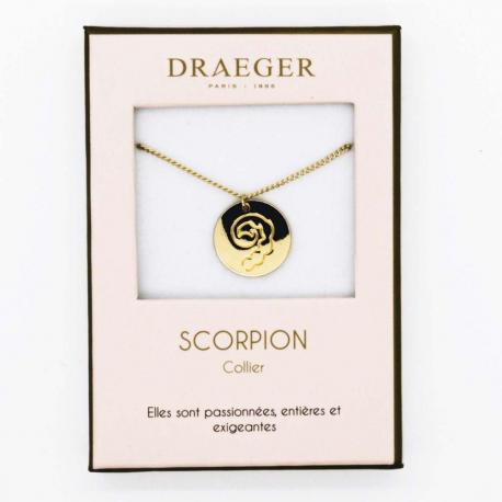 Collier pendentif signe SCORPION - 42 cm env réglable