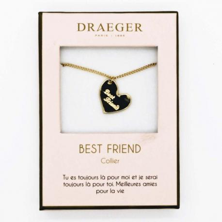 Collier pendentif motif BEST FRIEND - 42 cm env réglable