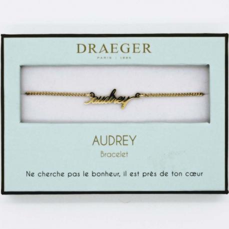 Bracelet prénom AUDREY - 14 cm environ réglable