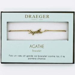Bracelet personnalisé Draeger Prénom AGATHE - 14 cm environ réglable