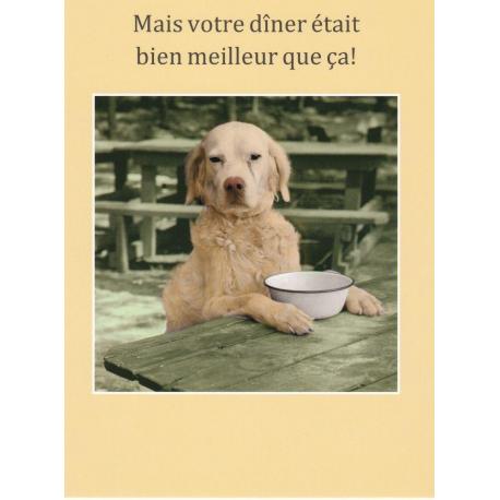 Carte humour de Cath Tate - Mais votre dîner était bien meilleur... - 10.5x15 cm