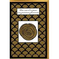 Carte Very Chic - Une rose d'or - 12x17 cm