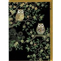 Carte Bug Art - Two Owls in the night - 12x17 cm