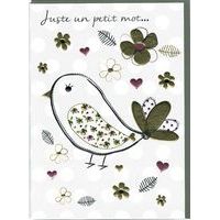 Carte double Sparkle - Juste un petit mot... - 12x17 cm